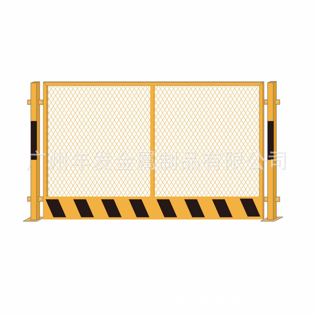 坚固可拆卸临边防护栏可重复基坑护栏黄黑网片式防护栏红白栏杆