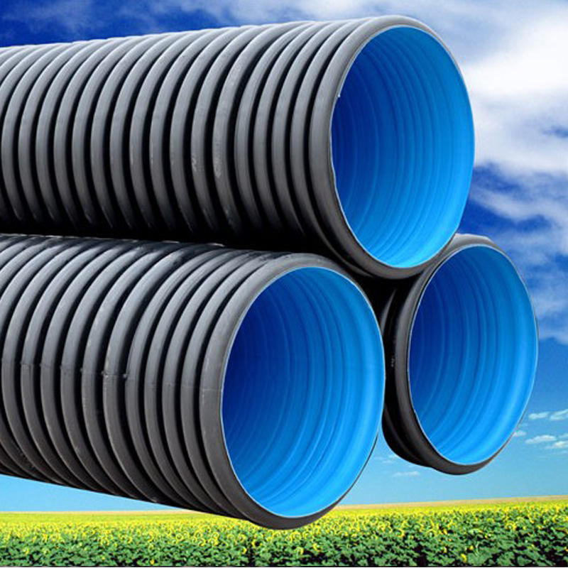 波纹管dn300 波纹排水管200 pe大口径排污管厂家 波纹pvc雨水管