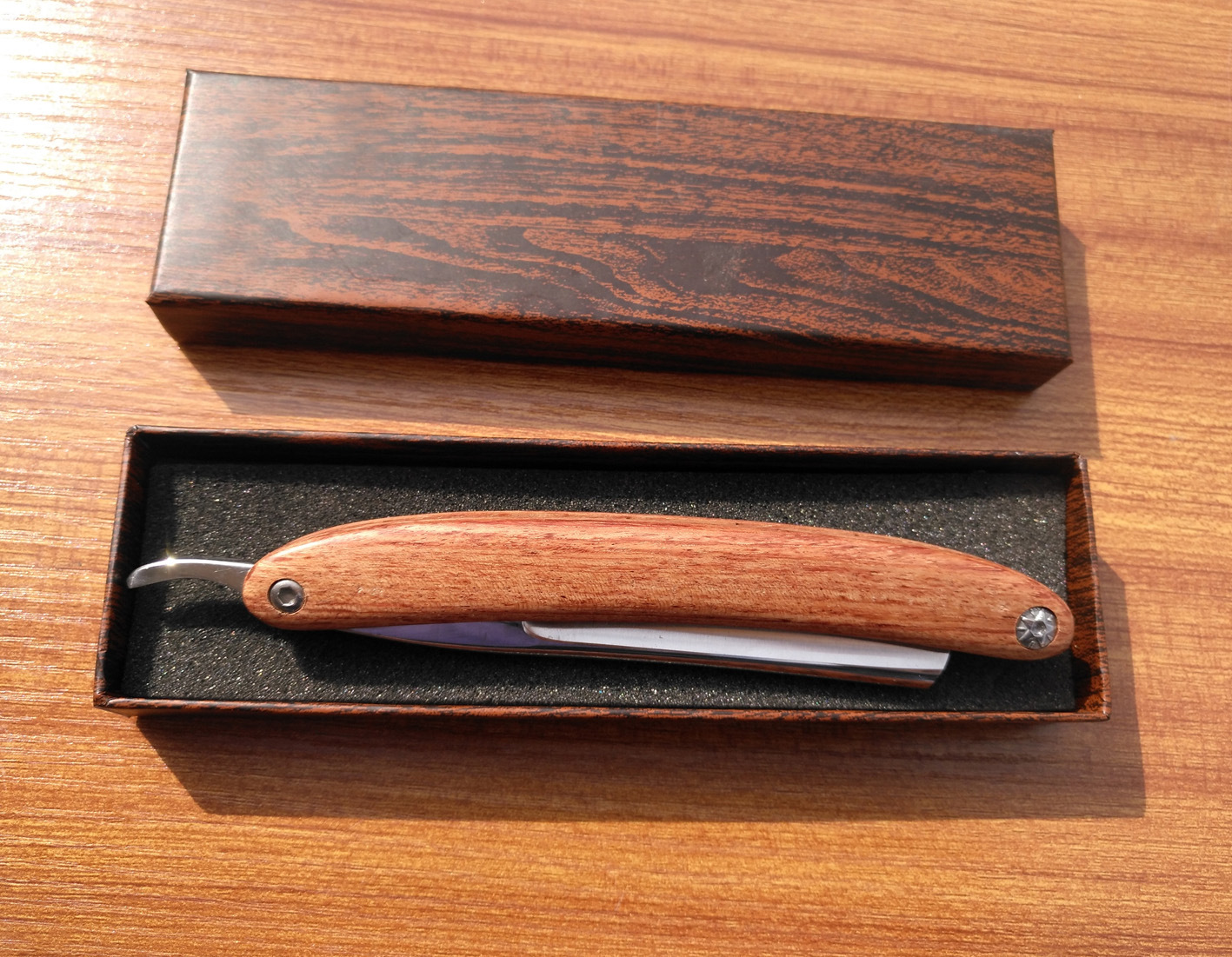 花梨木剃须刀剃刀老式手动剃须刀美发刮胡刀传统刮脸刀剃头刀