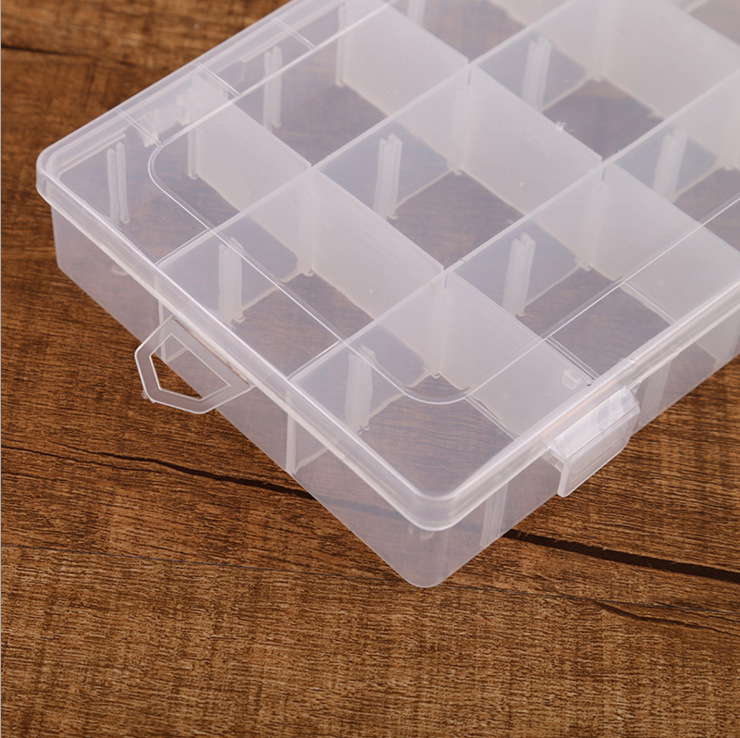 Detachable 12 Grid Storage Box Transparent Pp Plastic Box Jewelry Accessory Box Tool Finishing Packing Box Wholesale