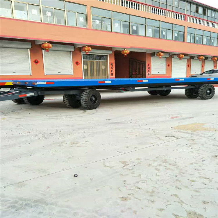 行李平板拖车厂家定做 简易式拖板车小型机械平板牵引拖挂车轻型