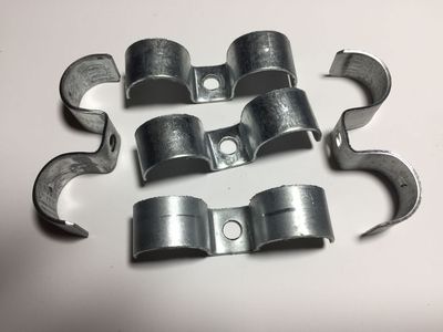 优质镀锌双连管卡 双连卡箍抱箍骑马 电线电缆管件马鞍双联卡14mm