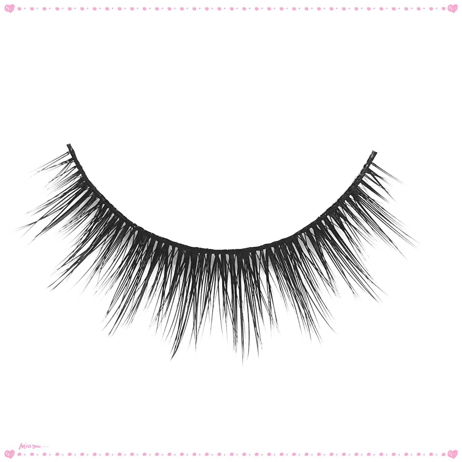 厂家直批3d-12纯手工假眼睫毛黑线梗自然交叉款3d立体多层眼睫毛