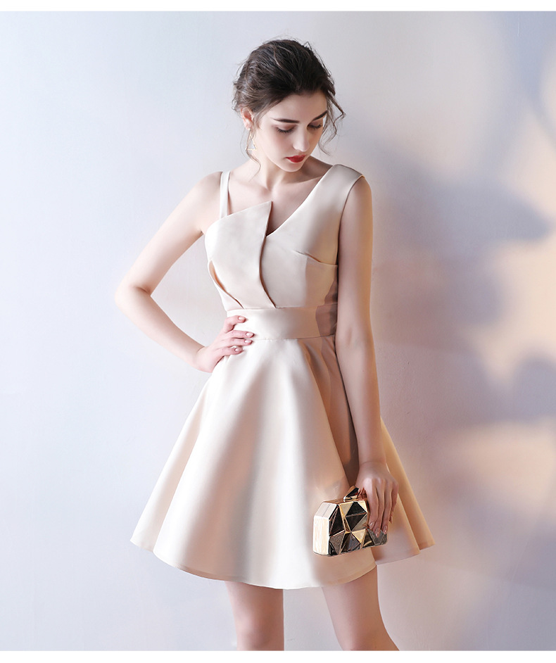 宴会晚礼服2020新款 伴娘服短款 学生聚会小礼服夏 修身短款礼服