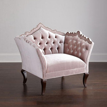 港式北欧新古典粉色轻奢婚纱摄影造型沙发样板房美容院丝绒布沙发