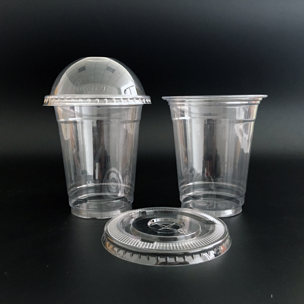 375mm一次性pet透明塑料冷饮杯 皇茶杯 单层空白杯厂家直销
