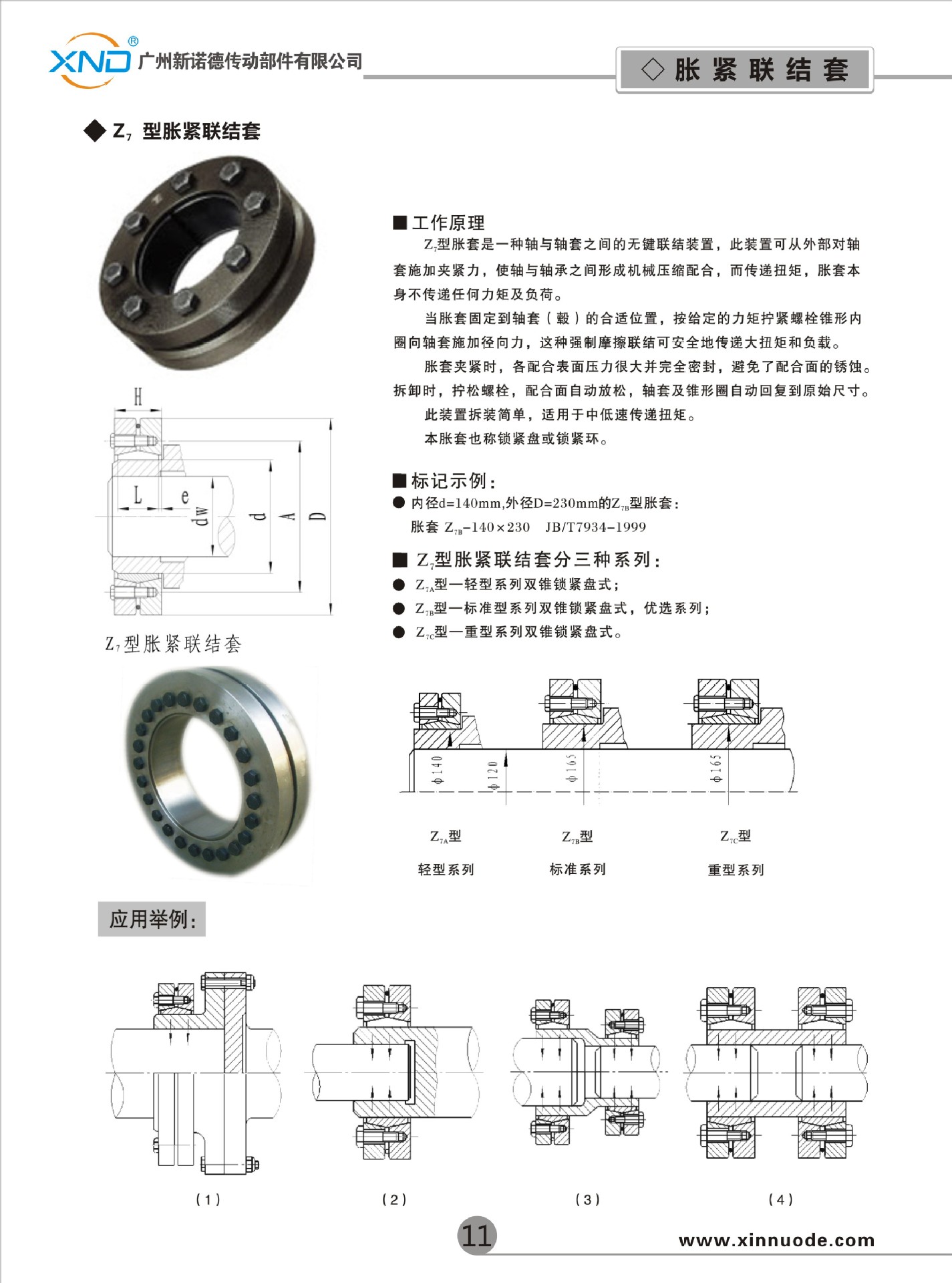 z7b 80x145x32.5胀紧联结套 胀紧套 动力锁 锁紧盘 免键轴套 胀套