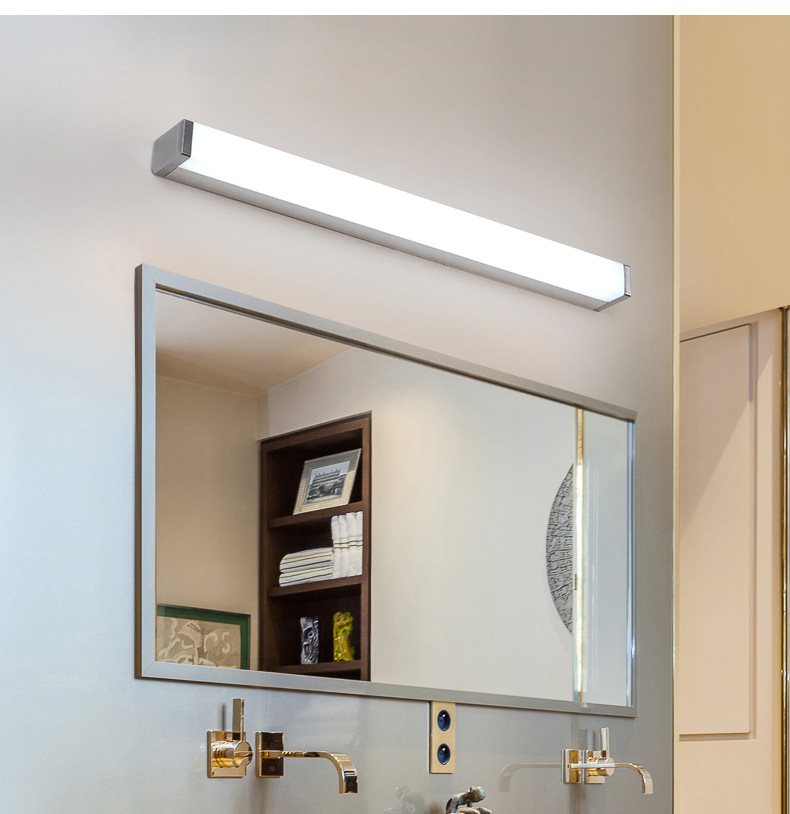 led镜前灯 长条形浴室卫生间镜柜壁画防水防潮现代简约款批发灯具