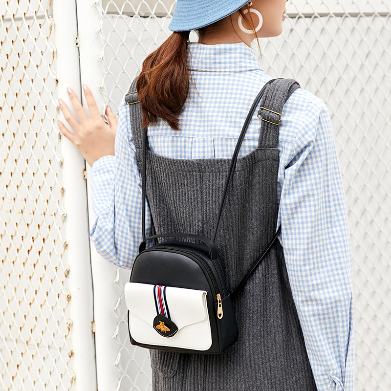 Bee Backpack Women's Bag 2022 New Cool Contrast Color Korean Style Mobile Phone Portable Shoulder Crossbody Mini Bag
