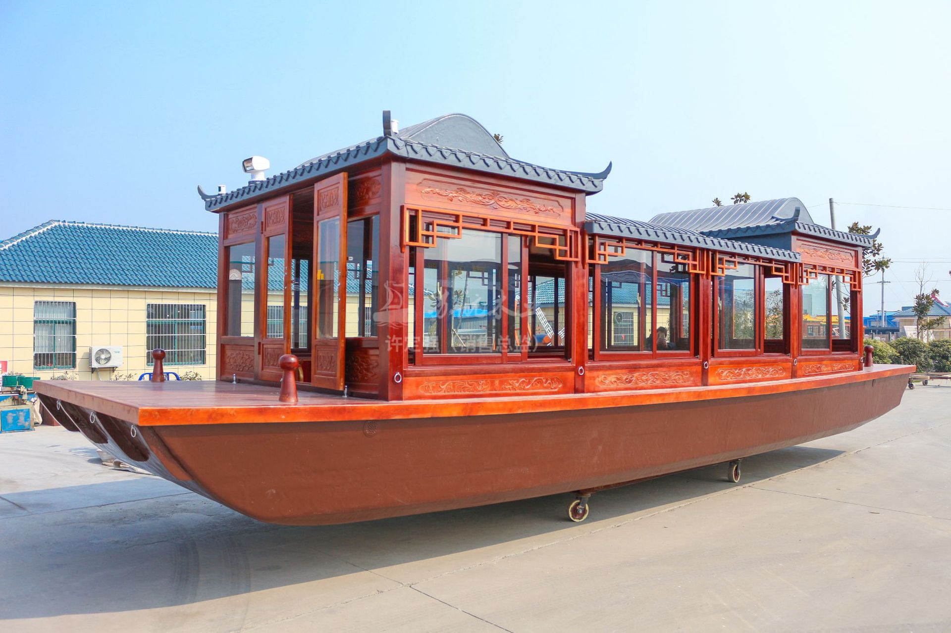 画舫船 大型餐饮船水上餐厅船电动观光旅游船厂家供应木船 画舫