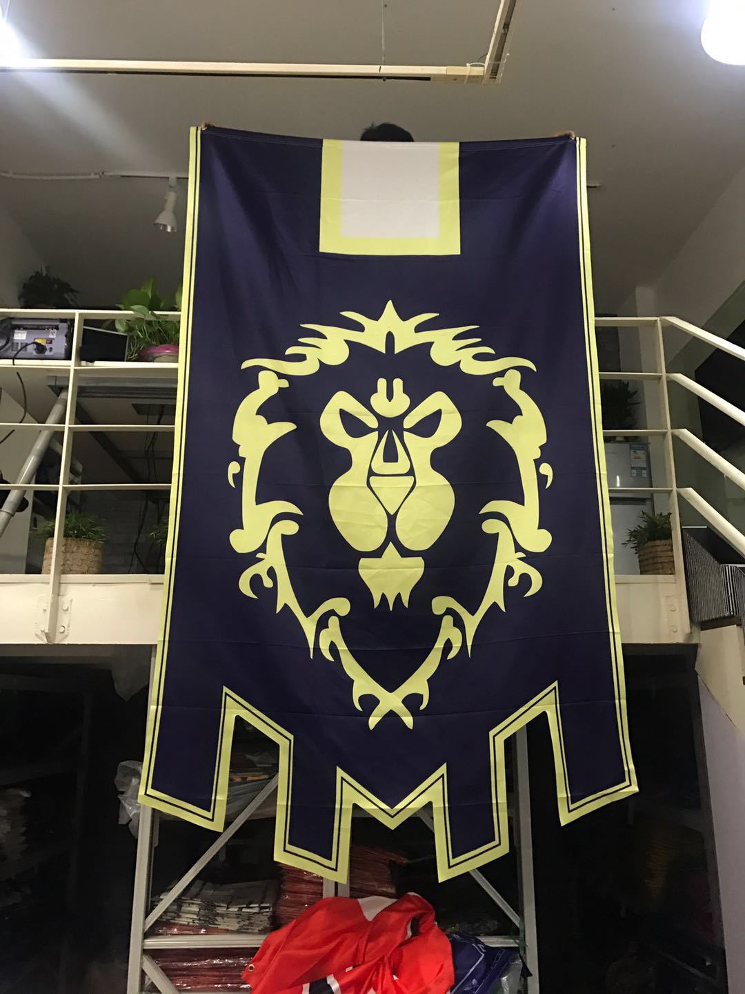 魔兽世界挂旗cosplay道具 部落联盟旗帜制定 工作室宿舍装饰挂布