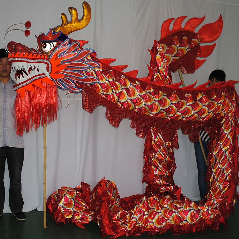 绸布龙龙灯舞龙道具舞龙绸段龙舞龙舞狮道具五千年龙灯河南龙灯