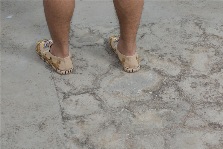 中国风复古情侣夏季色鬼布鞋手工麻鞋潮鞋民族风千层底休闲平底鞋