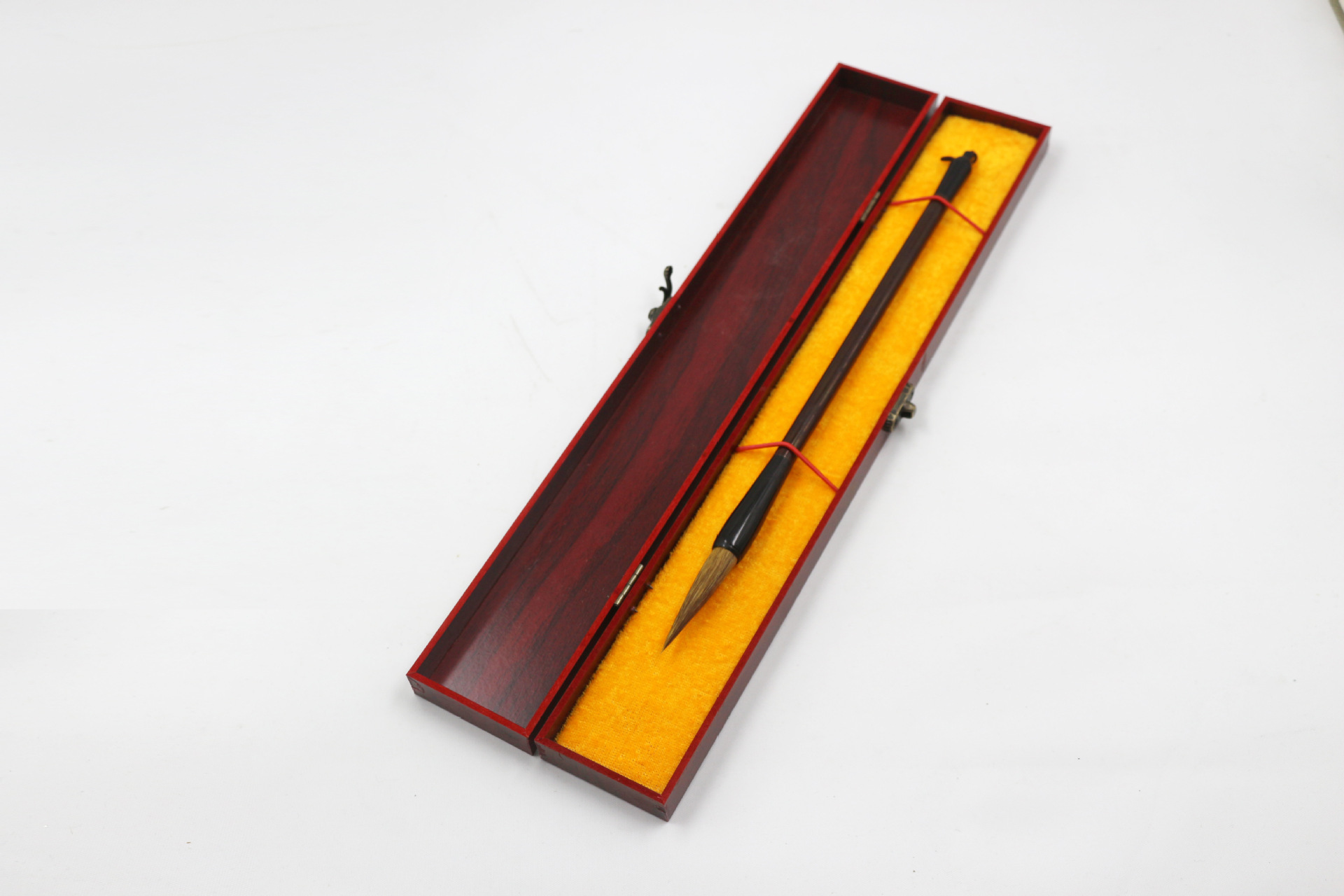 厂家直销毛笔文具盒一支笔装毛笔礼品盒子logo定制文房四宝盒