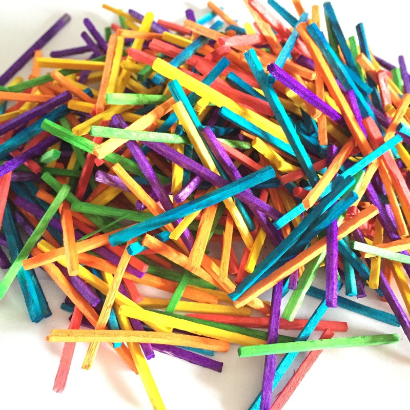 彩色小木棍手工制作材料 火柴杆火柴棒 火柴棍火柴棒手工材料diy