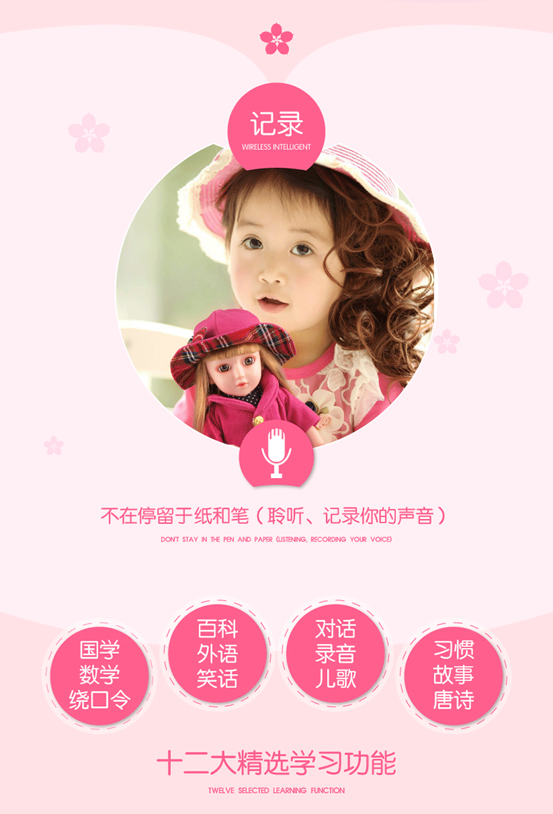 优美爱莉丝智能对话娃娃会说话的公仔仿真小女孩益智玩具5045