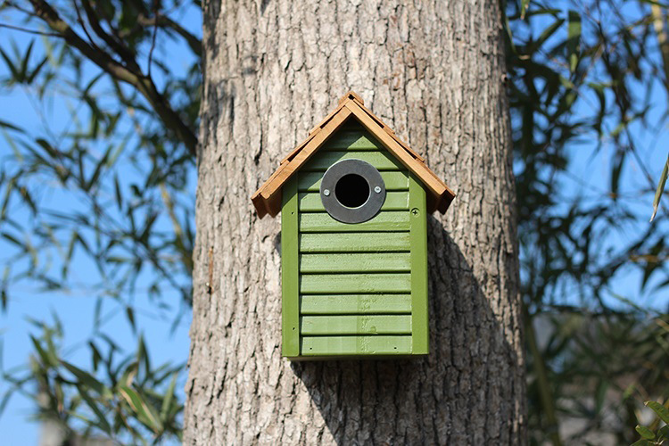 新英格兰实木鸟屋 鸟窝 花园庭院农家乐幼儿园科普 阳台 外墙装饰