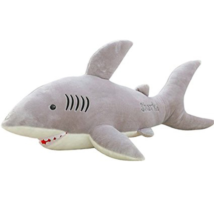 ins鲨鱼公仔网红娃娃毛绒玩具情人节礼物大白鲨抱枕来图来样定制