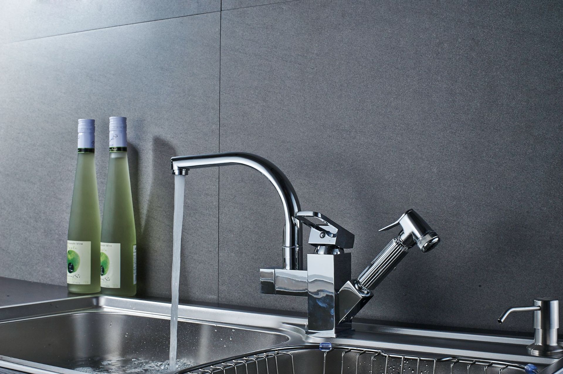 新款网红抽拉全铜电镀水龙头升降抽拉面盆龙头卫生间龙头水龙头铜