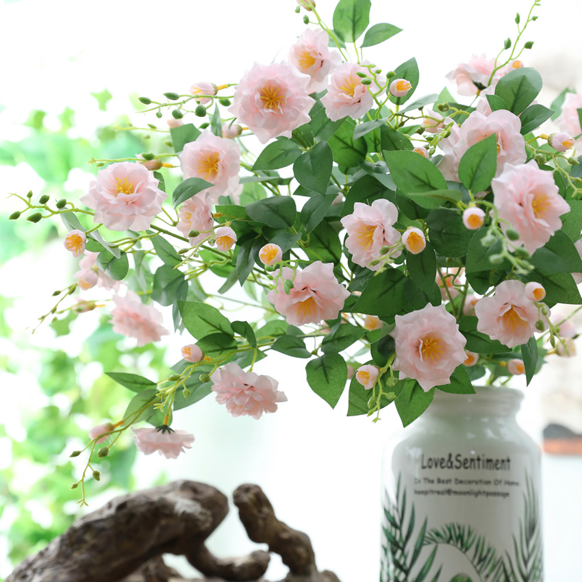 仿真花花束月季花 假花绢花婚庆用花 家居装饰蔷薇花束