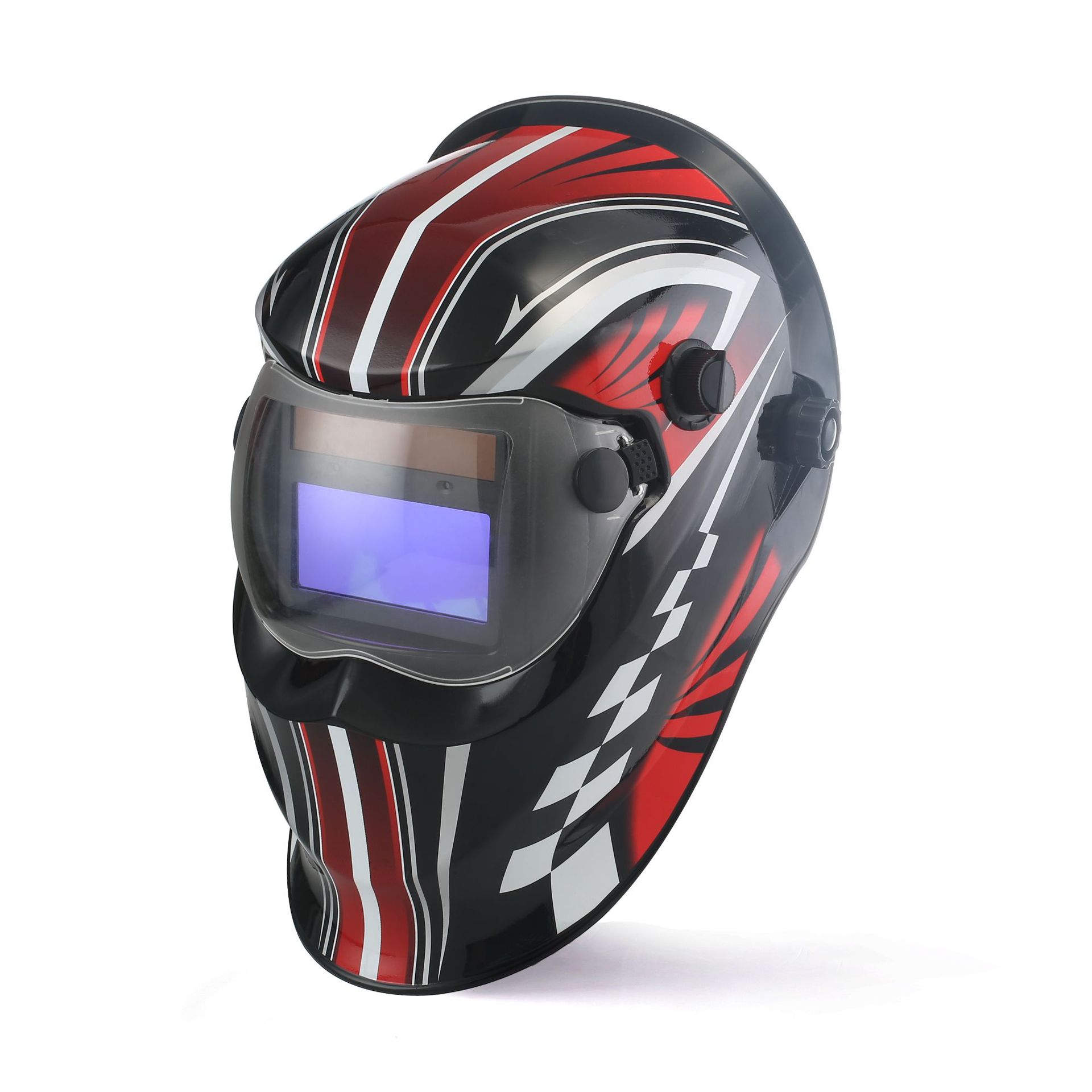 新款太阳能自动变光焊接面罩变色焊接安全帽式电焊头盔bego-433e