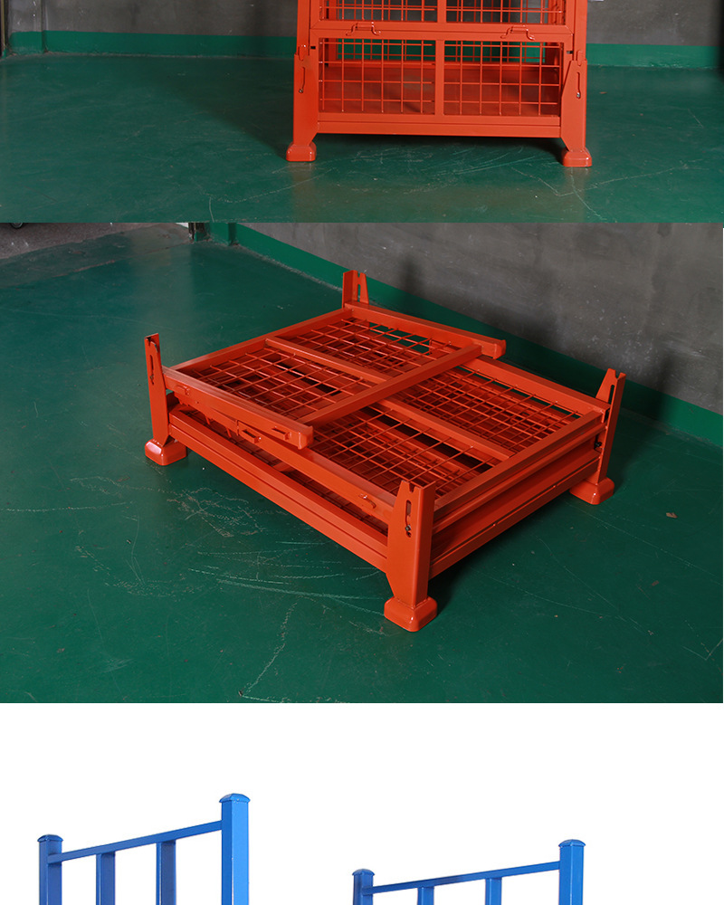 厂家批发钢材折叠料箱重型金属波纹物流周转箱专业生产可定制