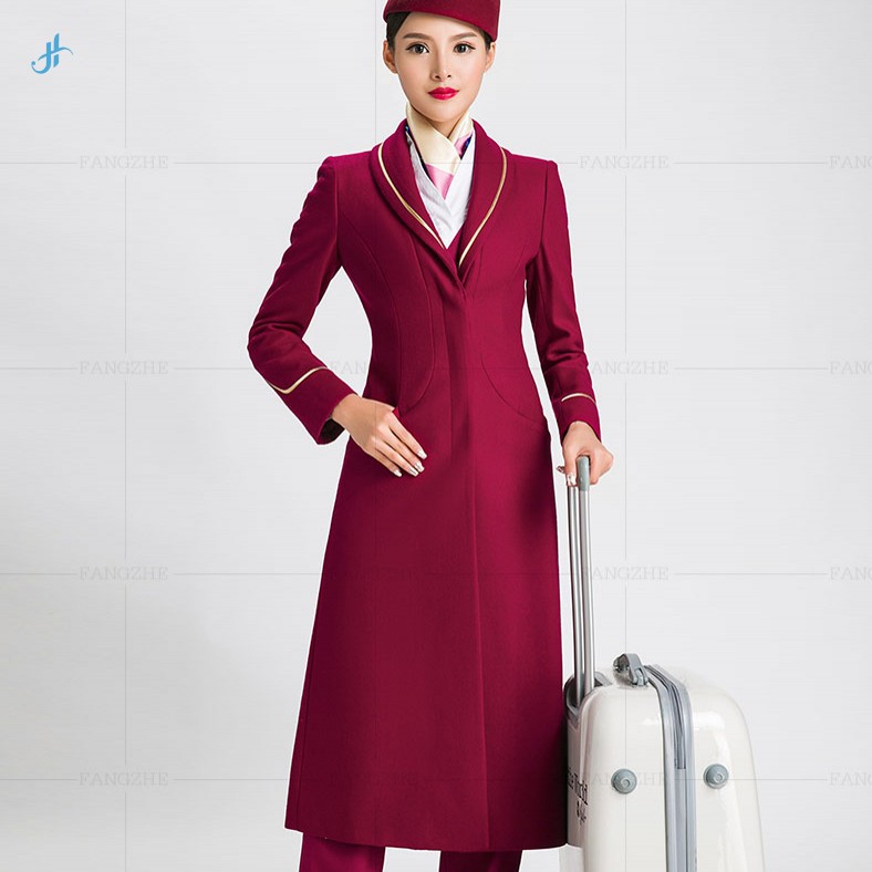 厂家定制冬季新款女士南航空姐大衣