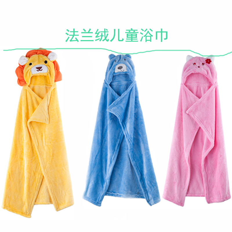 Foreign Trade Cartoon Flannel Style Cloak Baby Blanket Bath Towel Baby Blanket Baby's Blanket Manufacturer One Piece Dropshipping