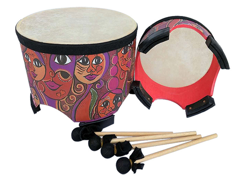 精品现货奥尔夫打击乐器 牛皮地鼓花地鼓 儿童手鼓 奥尔夫乐器鼓