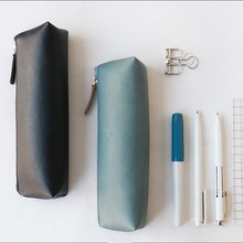 厂家直销新款pu三角系列大容量男女用简约创意文具盒日式收纳笔袋