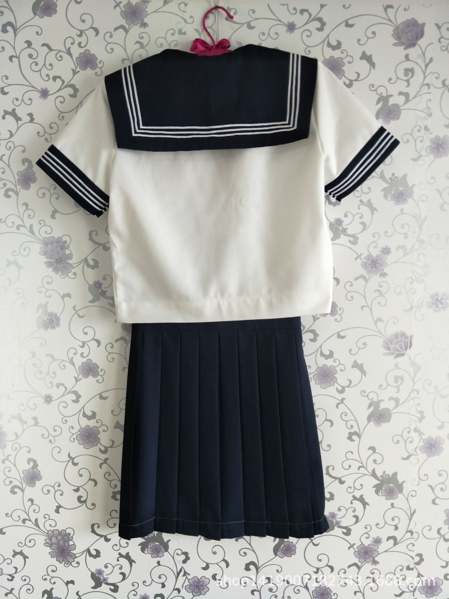 学院风日本学生校服基础款绀色jk制服套装夏服短袖三本正统水手服