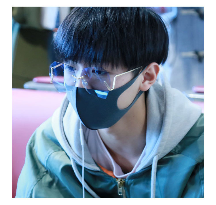 个性街拍走秀款眼镜孟子坤王俊凯同款无框太阳镜女不规则多边形墨