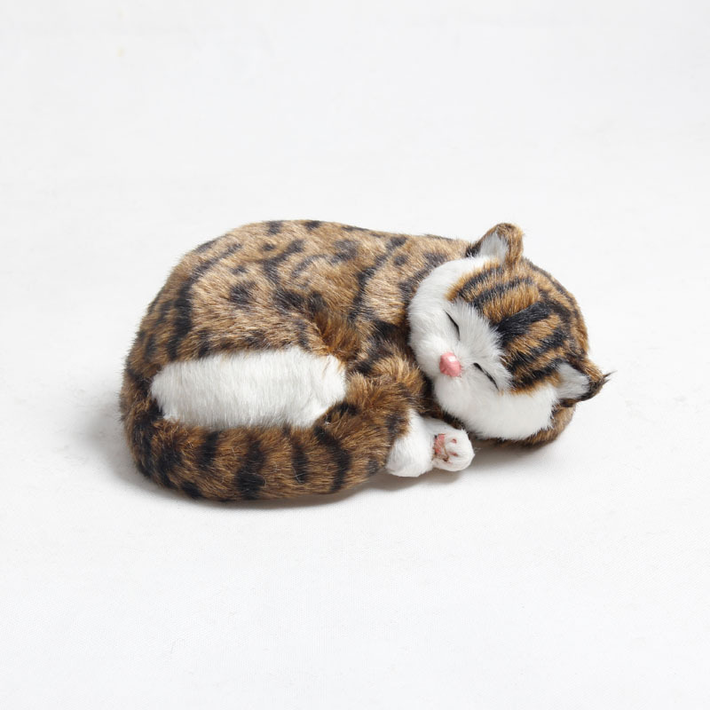 儿童玩具仿真动物模型玩具可爱睡猫家居摆件儿童礼物