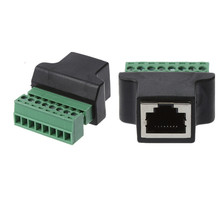 Ethernet RJ45 Femelle à Vis Terminal 8 Broches CCTV