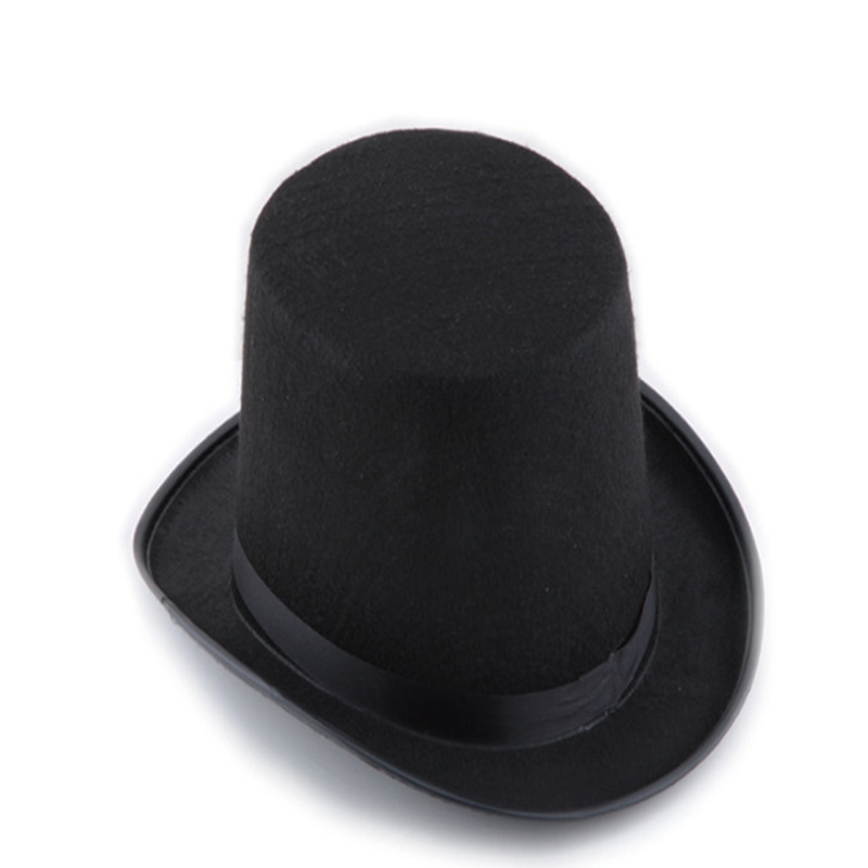 厂家黑色魔术师帽子 魔术帽礼帽 高礼帽爵士帽万圣节道具