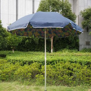 2米tc涤棉布150克太阳伞铝合金超轻纤维骨沙滩伞定制印花遮阳伞