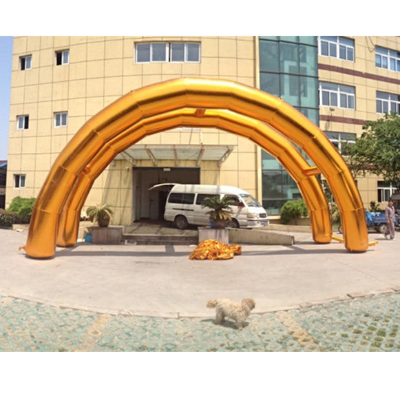 工厂定做金色拱门 开业庆典 双拱门圆拱门气模