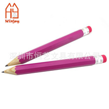 现货粉红色大杆铅笔可印刷 广告促销超大尺寸铅笔35*3.5CM