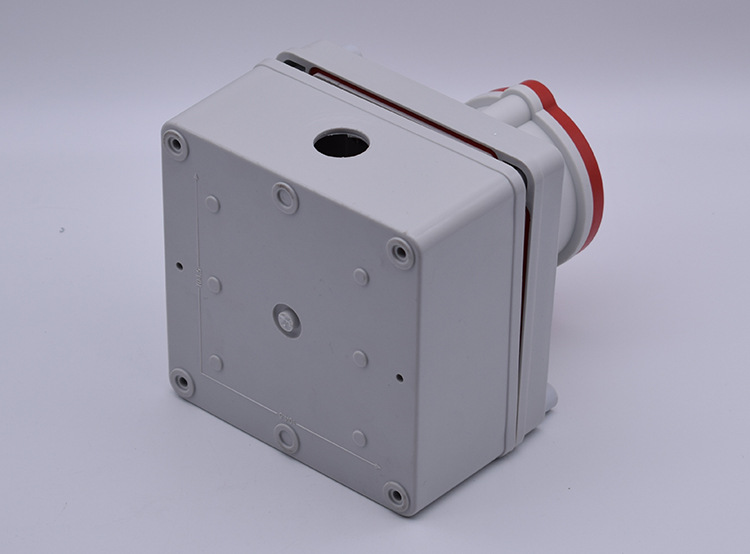 125*125*160mm防水插座电源盒ip44组装三相五线5p32a明装设备插座