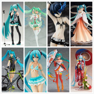 初音未来歌姬黑岩射手赛车礼物中秋美女手办模型摆件人偶生日深海