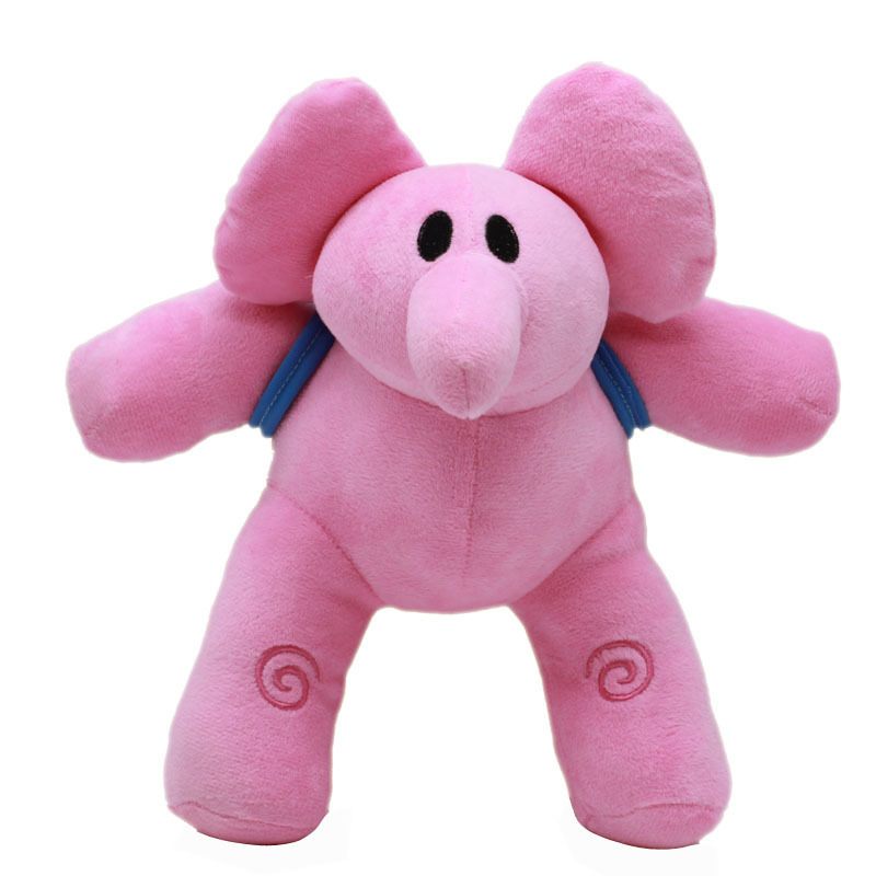 爆款精品pocoyo小p优优儿童可爱elly艾丽粉色大象短毛绒玩偶公仔