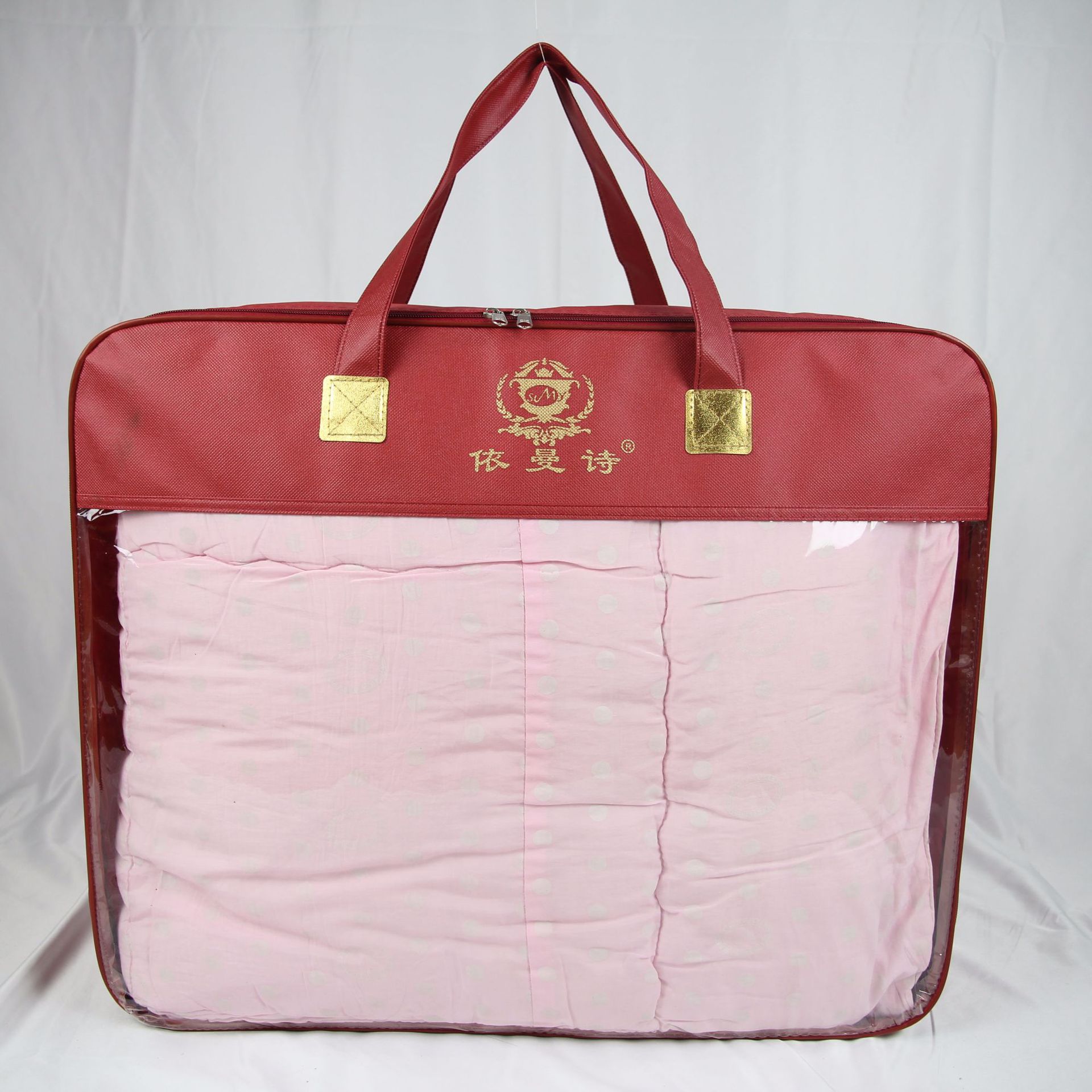 苍南透明pvc无纺布棉被收纳拉链袋 被子汽车坐垫钢丝包装袋厂现货