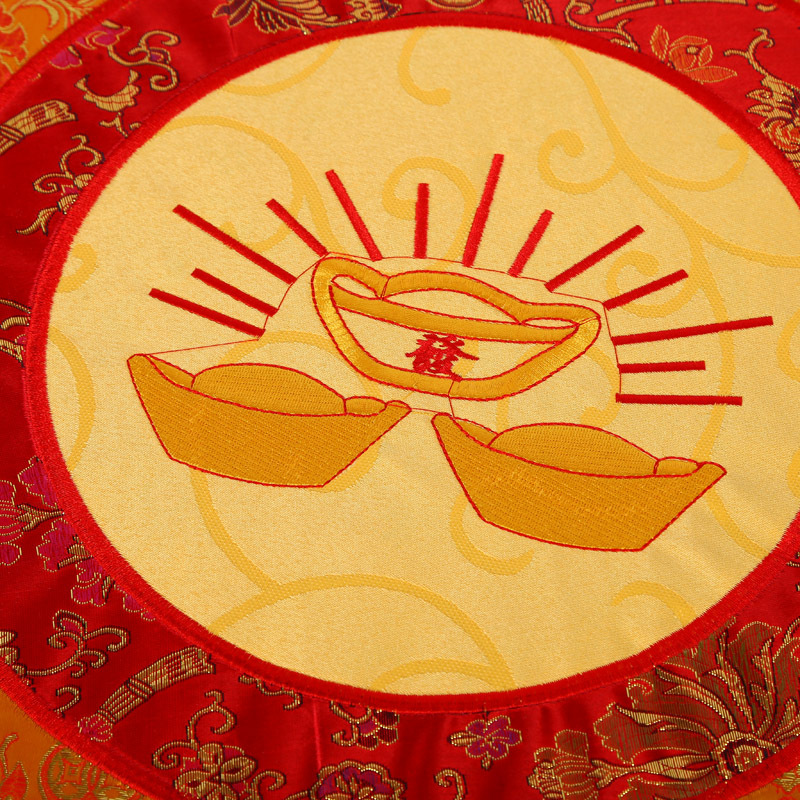 一:产品详情介绍:   【名称】 财神拜垫(元宝图案款, 字体款)