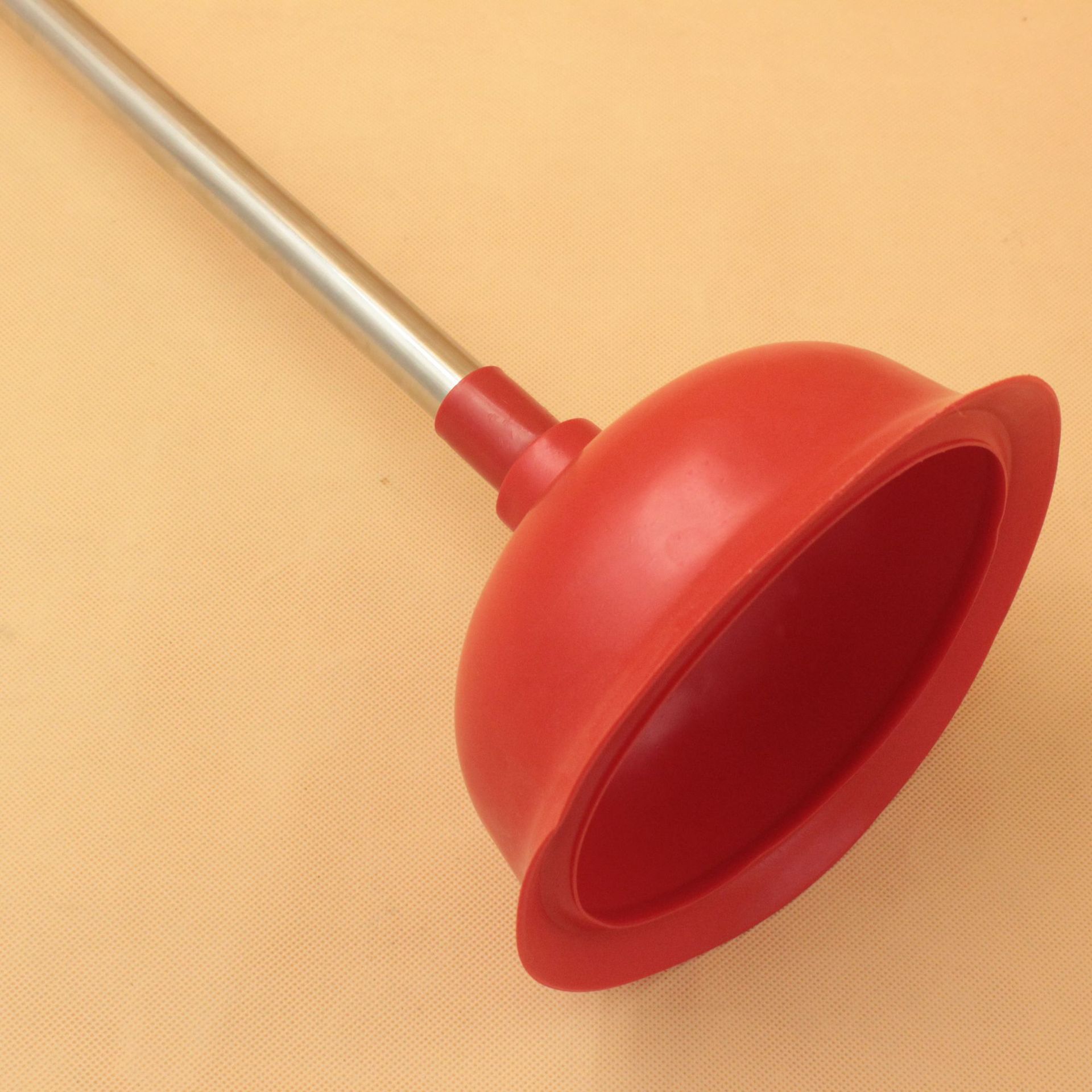 039不锈钢手柄皮搋子强力马桶皮吸盘管道疏通器橡胶马桶吸