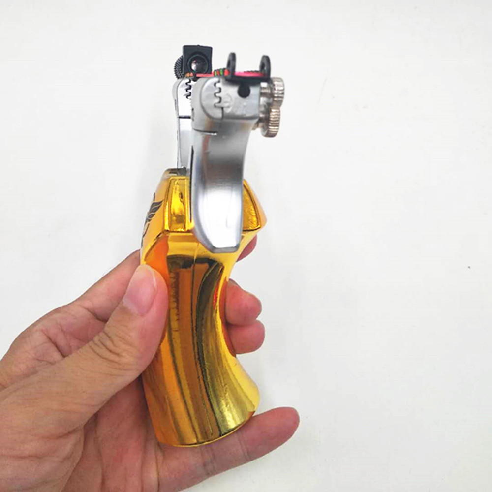 贤尔部落神鹰弹弓锌合金十字惊魂瞄具 快压灯光喵弹弓皮筋厂家