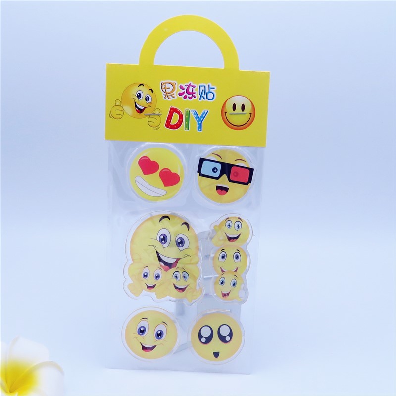 新款外贸产品卡通果冻贴 2元店店超市产品diy软胶果冻贴批发