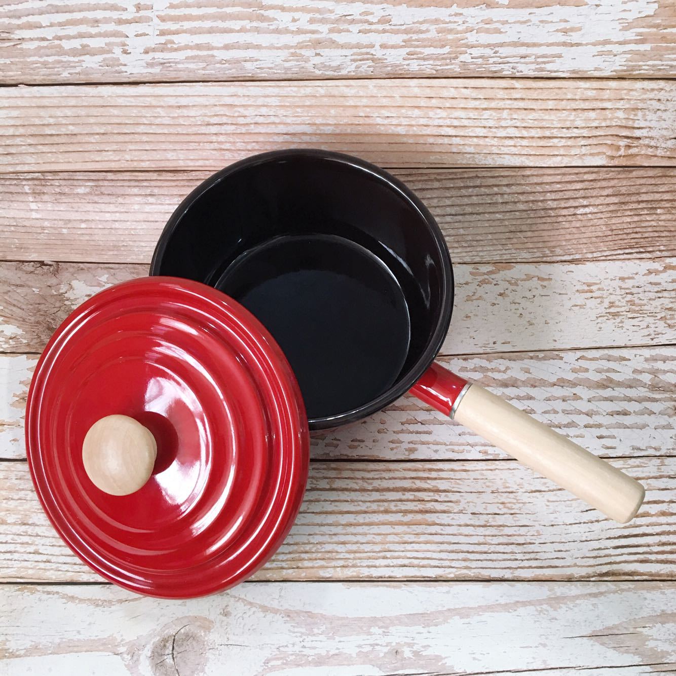 搪瓷加厚单柄奶锅 反边包边搪瓷锅 家用搪瓷奶锅搪瓷汤锅礼品锅