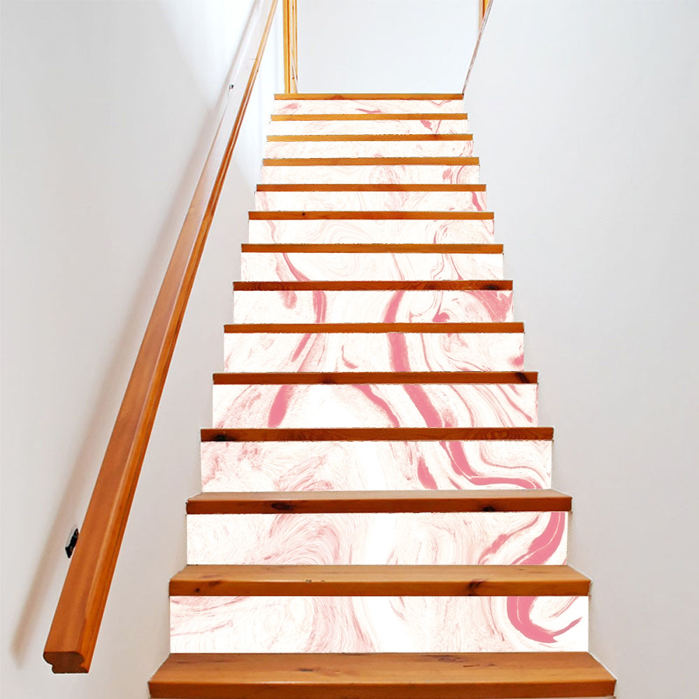 lt122大理石纹路 浅红个性创意楼梯贴 台阶装饰墙贴纸厂家批发定