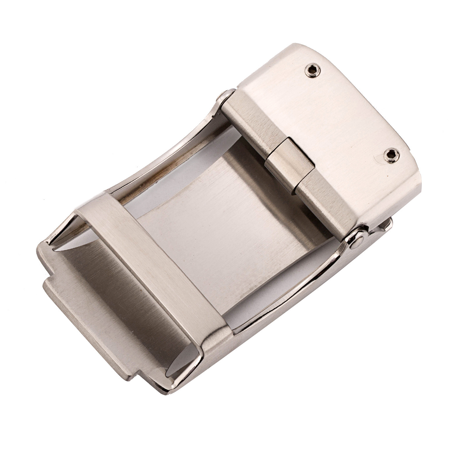 304不锈钢拉丝亮面自动扣男士皮带扣耐磨防过敏钢扣腰带头3.55cm