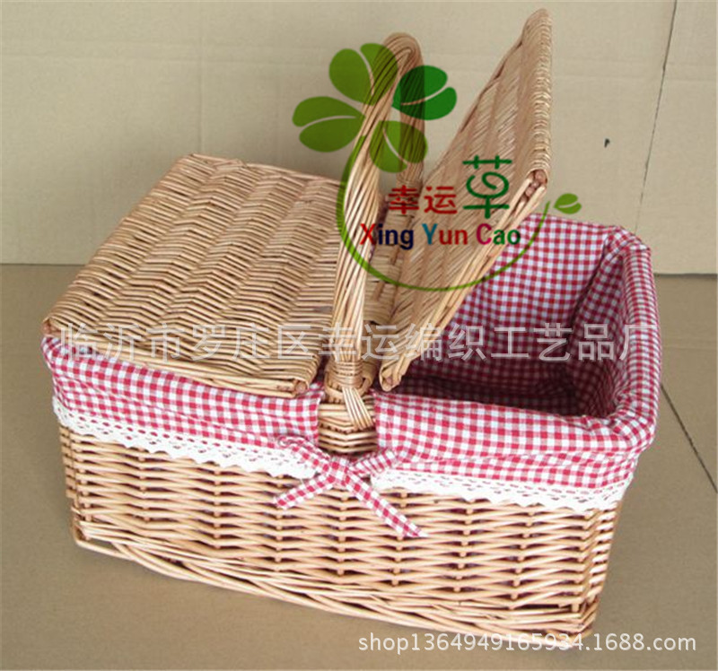 Factory Supply Handmade Knitted Belt Li Woven Belt Handle Wicker Primary Color Egg Basket with Favorable Price